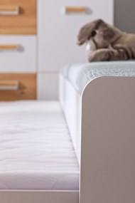 Sarok számítógépasztal Lavendon L11 (tölgy nash + fehér). 1042041
