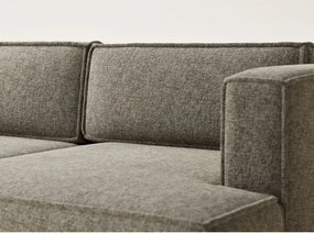 Barna zsenília kinyitható-tárolóhelyes sarokkanapé (jobb oldali-heverő résszel) Velto – Maison de Rêve