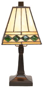 Tiffany asztali lámpa Zöld 20x20x30 cm