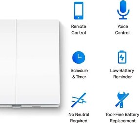 Okos kétgombos világításkapcsoló 2×AAA