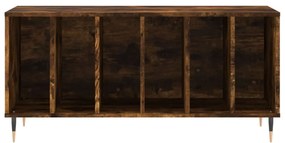 füstös tölgy színű szerelt fa hanglemezszekrény 100x38x48 cm