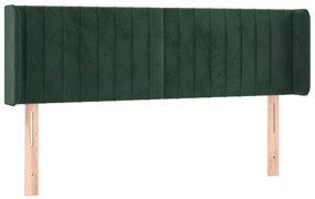 sötétzöld bársony LED-es fejtámla 147 x 16 x 78/88 cm