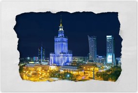 Poszterek 120x80 Varsó éjszaka Palota