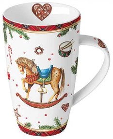 Karácsonyi hintalovas porcelán nagy bögre Christmas Toys 600 ml