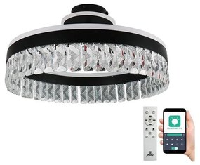 NEDES LED Dimmelhető felületre szerelhető csillár LED/75W/230V 3000-6500K fekete + távirányítás ND3918