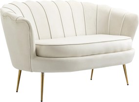 HOMCOM 2 Személyes Kanapé Karpereccel, Vastagon Párnázott Kárpitozott Kanapé, Modern Loveseat Velvet Hatással, Nappaliba és Hálószobába, 130 x 77 x 77