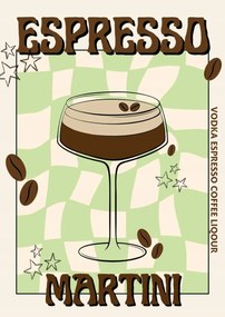 Poszter 21x30 cm Espresso Martini Bar A4
