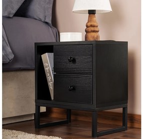 Éjjeliszekrény GLIMMER 50x45,2 cm fekete