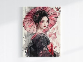 Poszter Portré Nő Gésa Japán Hagyomány Ázsia 60x80