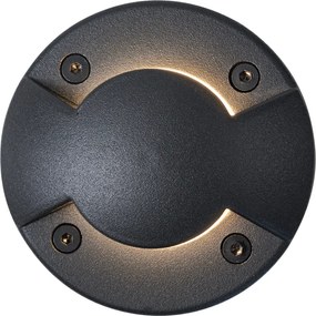 6 darabos modern fekete talajba süllyeszthető spotlámpa készlet GU10 50mm 2-fény effektus IP65 - Cellar