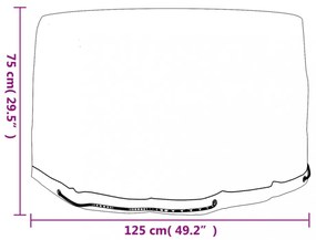 2 db kerek kerti bútorhuzat 6 fűzőlyukkal Ø125 x 75 cm