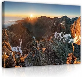 Vászonkép nappali falra Hegyek Tájkép 120x80