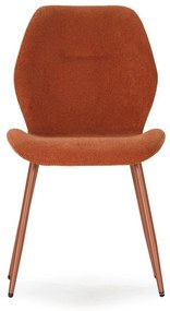 Terrakotta színű kárpitozott étkezőszék szett 4 db-os Ansu – Marckeric