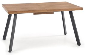 Étkezőasztal Berlin 160 cm, mézes dió / fekete