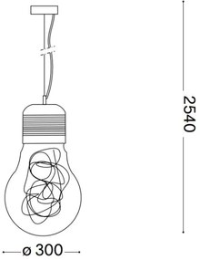 Ideal Lux - Csillár zsinóron 1xE27/60W/230V átm. 30 cm