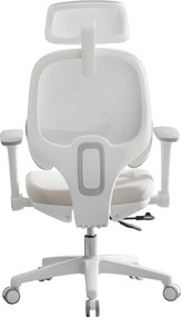 Irodai szék, szürke/fehér, ABRAMO