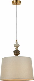 ITALUX PND-84678B-AB MOREN Ernyős Függesztett Lámpa Antik Bronz, Lazac Színű E27 IP20