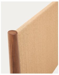 Sötétbarna franciaágy ágyráccsal 160x200 cm Elan – Kave Home