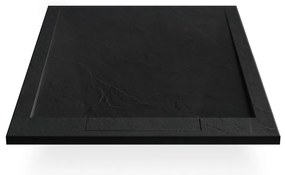 AREZZO design STONE pala hatású öntött márvány zuhanytálca, 90x90 cm-es, fekete (2 doboz)
