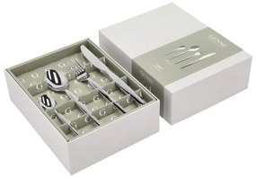 Ezüstszínű rozsdamentes acél evőeszköz készlet 16 db-os Twist – Gense