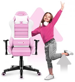 Lány rózsaszín gamer szék tinédzsereknek