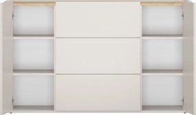 Elivo komód 150 cm fiókokkal - kasmír / olajozott tölgy