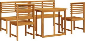 vidaXL Kert Bistro Készlet 5 pcs Barna Tömör Akácfa