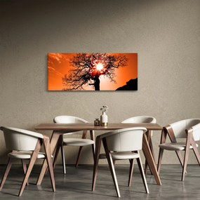 Kép - Tölgy napnyugtakor (120x50 cm)