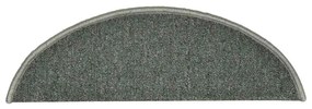 30 db sötétzöld félkör alakú lépcsőszőnyeg 56 x 17 x 3 cm