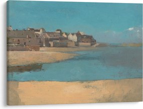 Kép - Odilon Redon, Village by the Sea in Brittany, reprodukciók (70x50 cm)