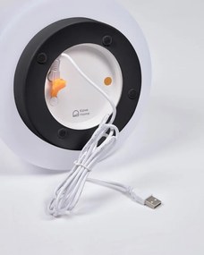 Fehér műanyag LED dimmelhető asztali lámpa (magasság 24 cm) Udiya – Kave Home