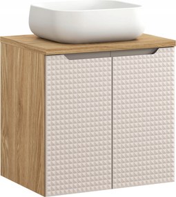 60cm-es bútorszett Nika pulttal és pultra szerelhető mosdóval