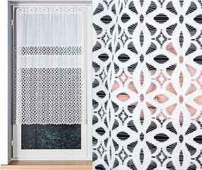 Jacquard függöny Adrianna 300x110cm egyenes virágmintás (kész) szegéllyel