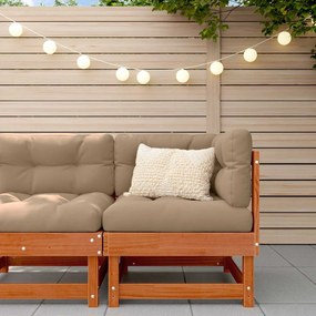 vidaXL Kerti Sarokkanapé Tömör fenyő Viaszbarna