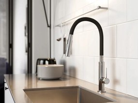 Zumba Ferro álló konyhai csaptelep fekete+SZÍN