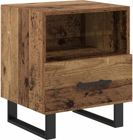 vidaXL Éjjeliszekrény fiókkal Öreg fa 40 x 35 x 47,5 cm Faanyag