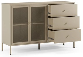 Krémszínű fém komód 140x90x40 cm Fayna – Marckeric