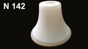 Üveg lámpabúra retro fehér zsiráf fali lámpa E27 réz szegély