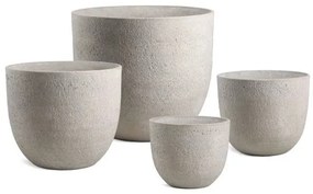 Cement óriás kaspó 4 db szett antik krém budapesti szállítással