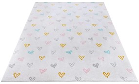 Fehér gyerek szőnyeg 120x170 cm Hearts – Hanse Home