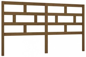 mézbarna tömör fenyőfa ágy fejtámla 186 x 4 x 100 cm