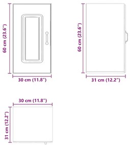 vidaXL konyhai fali szekrény Kalmar barna tölgy színű műfa