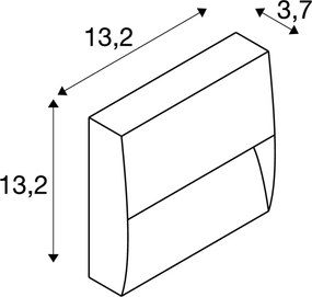 SLV DOWNUNDER 1002869 Felületi lépcsőházi lámpa 1x4.3W/LED 3000/4000K 160LM IP65