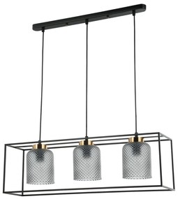ITALUX PND-23231-3-BK-SG SINELLA Többágú Függesztett Lámpa Fekete, Füstös E27 IP20