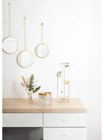 Tesora üveg ékszerdoboz, aranyszínű fedéllel - Umbra