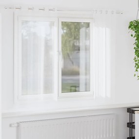 Függönyök függönyökkel 2 pcs Fehér 140x175cm Poliészter
