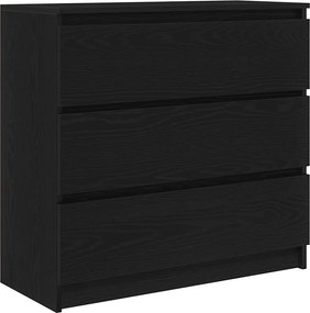 vidaXL fekete tölgy szerelt fa tálalószekrény 80x35x76 cm