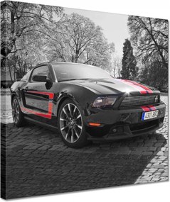 Vászonkép 30x30 Fekete Ford Mustang Usa