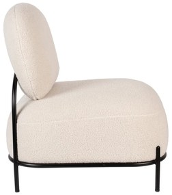 Krémszínű buklé fotel Polly – White Label