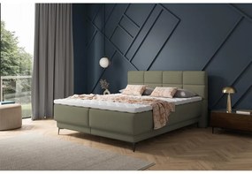 Kontinentális franciaágy 180 cm Riviera 180 (ágyráccsal és matraccal) (tárolóhellyel) (zöld + fekete). 1099640
